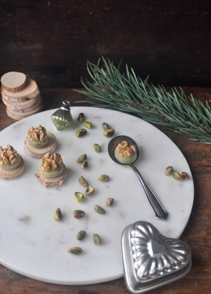 Christmas in Southern Tyrol - gluten free Meraner Nüsse, a praline with marzipan, pistachios and walnuts