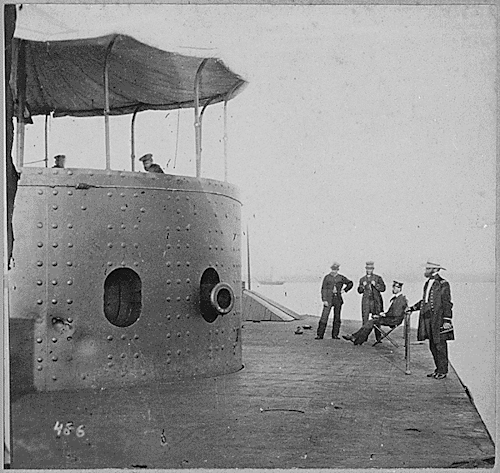 90 Miles From Tyranny : USS Monitor 1862. Deck, after battle with CSS ...