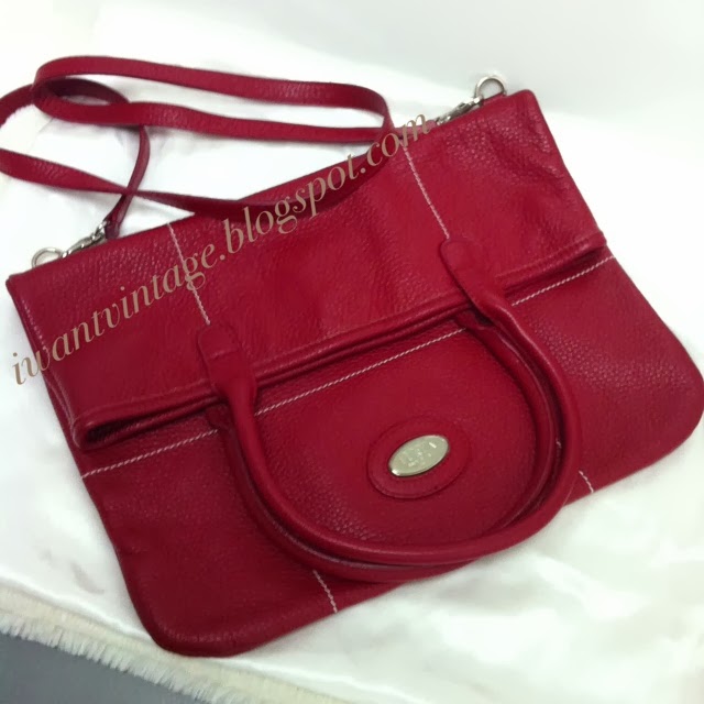 I Want Vintage | Vintage Designer Handbags: Furla Red Leather Top ...