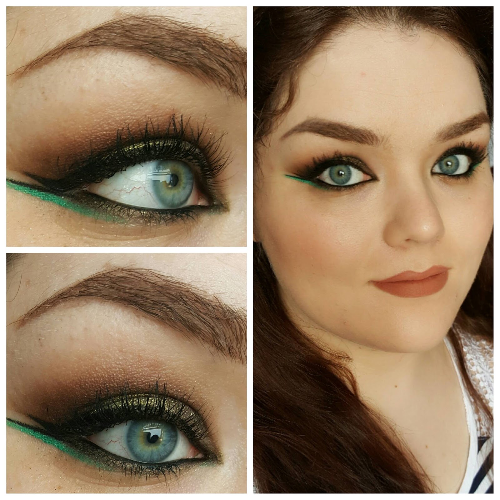 Modern Golden Olive Eyes with Geometric Eyeliner FT Urban Decay Vice 4