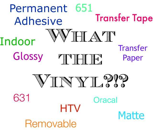 Silhouette Vinyl Types and Transfer Paper vs Transfer Tape