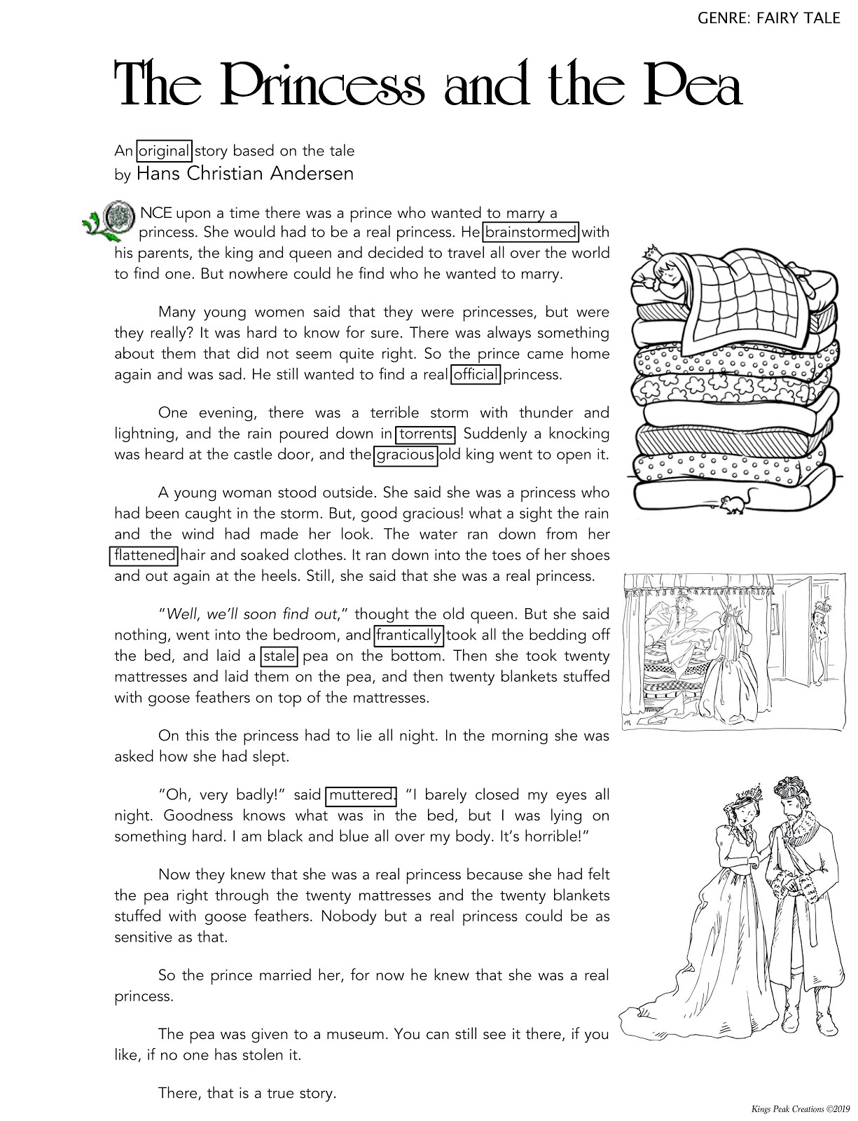 Reading With A Purpose: The Princess and the Pea