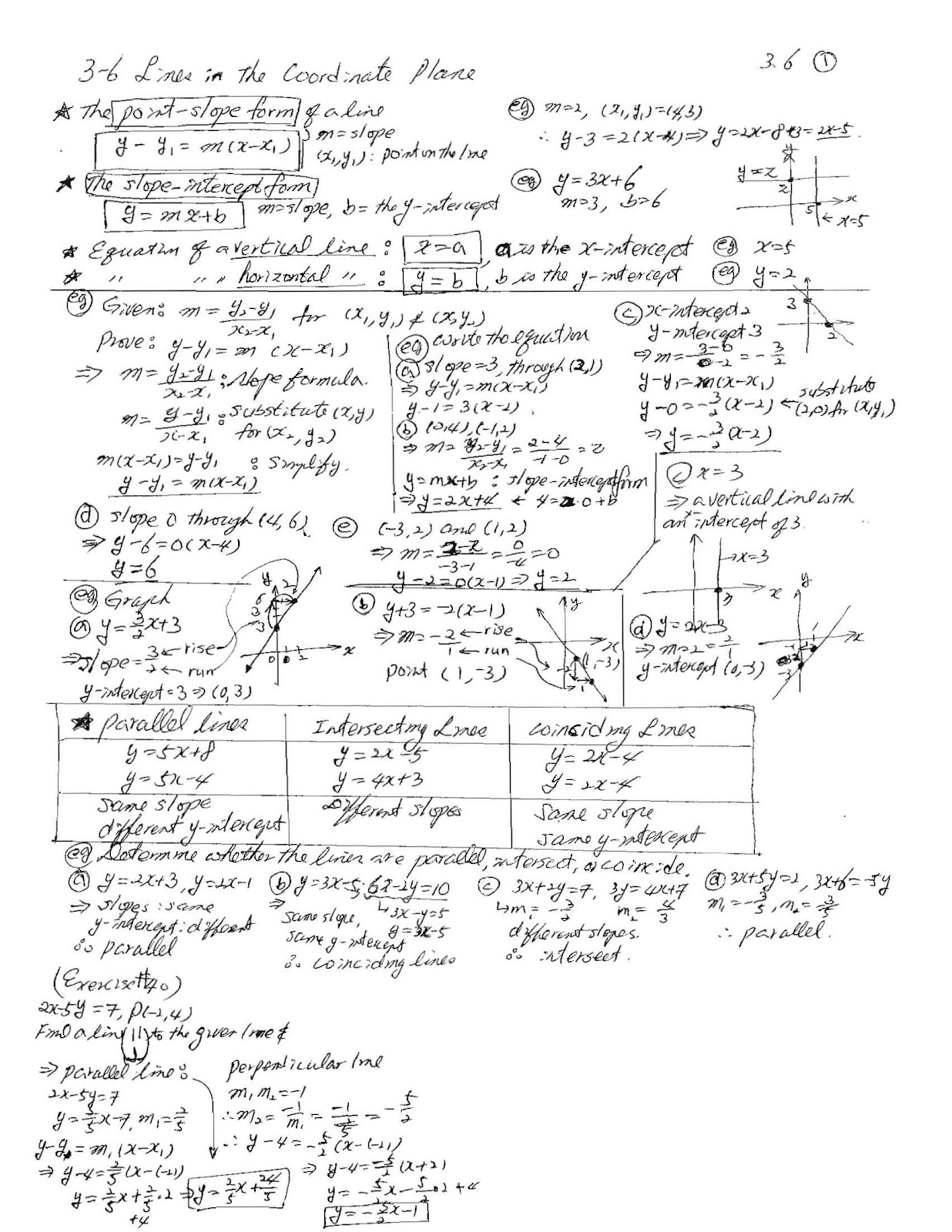 Sean's Math Page: Geometry Class Note - Chapter 3.6