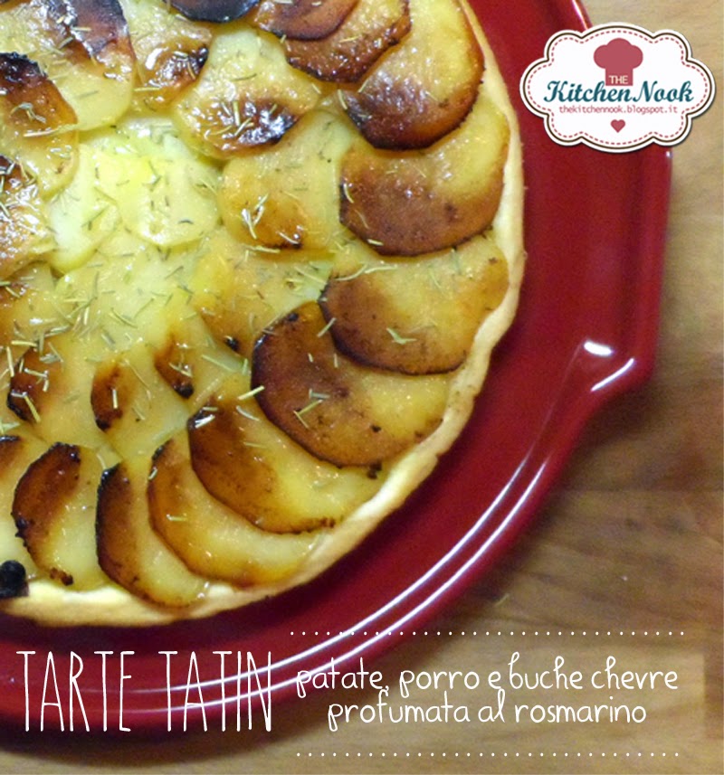 tarte tatin alle patate con porro e buche chevre e della gloriosa breve vita del suo coccio. 