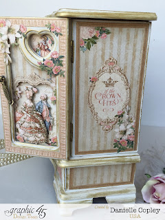Graphic 45 Gilded Lily Jewelry Box Armoire by Scrapbook Maven thrift store find for a princess