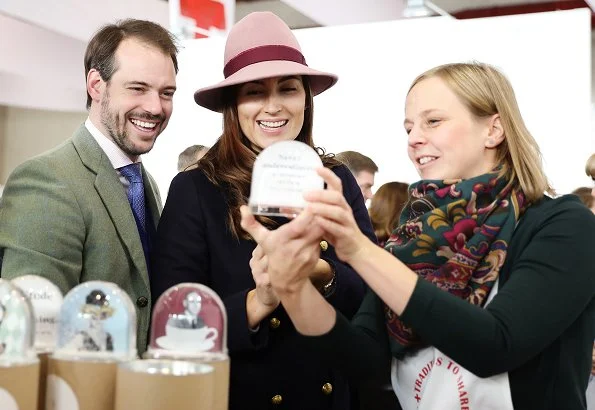 Prince Felix and Princess Claire of Luxembourg visited the annual bazaar of the Luxembourg Red Cross at Hall Victor Hugo in Limpertsberg