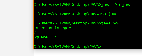 Java input Program