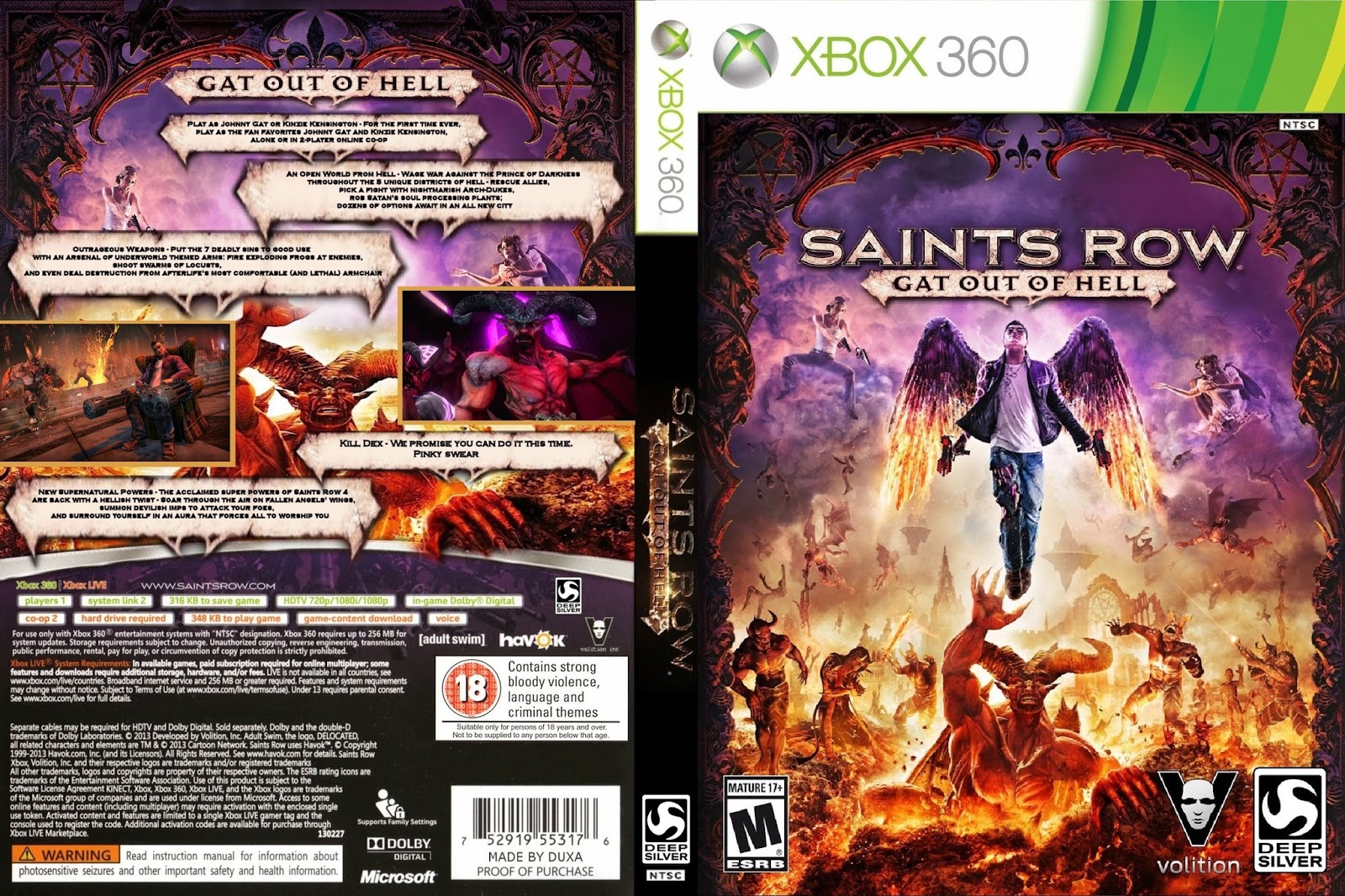 Saints row gat out of hell.