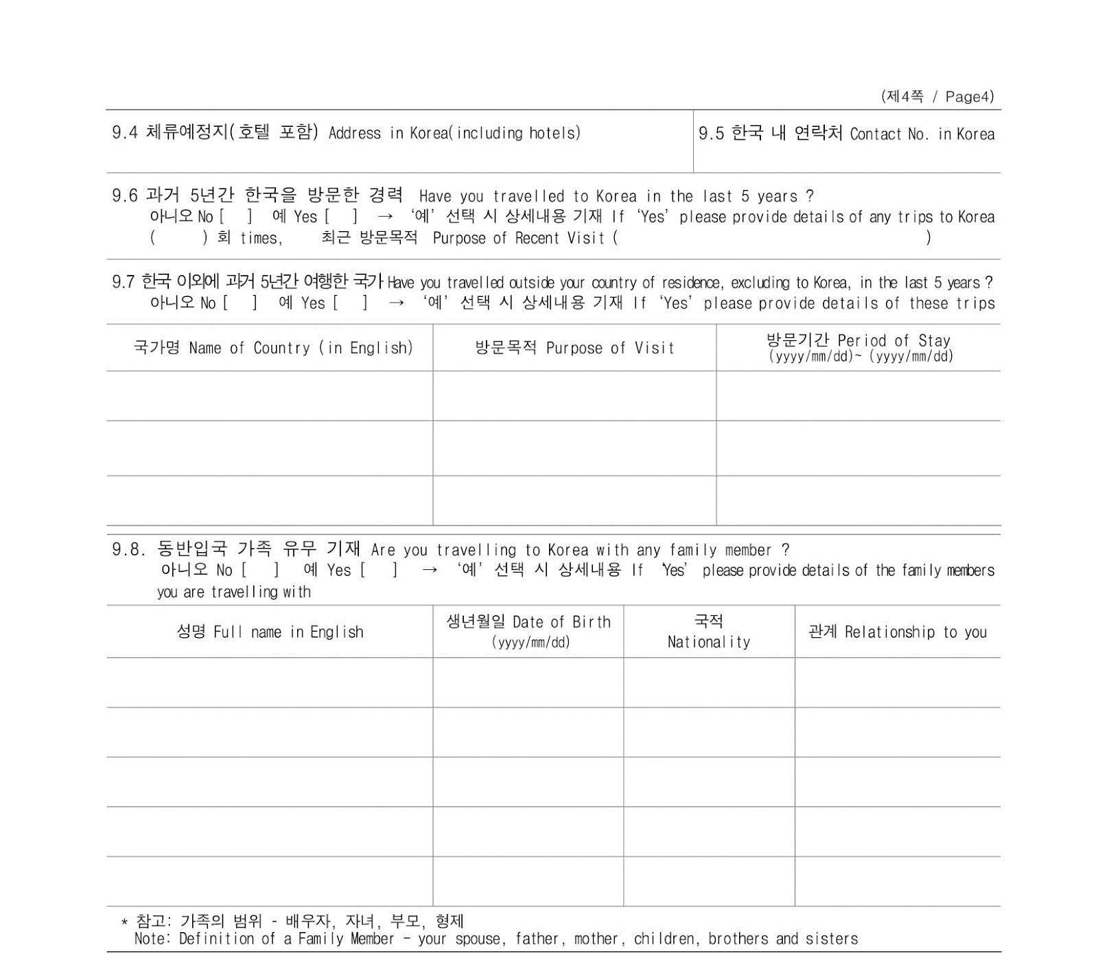 Setelah mendapat informasi yang lengkap mengenai siapa diri kamu maka bagian selanjutnya akan bertanya mengenai detail kepergian kamu ke Korea