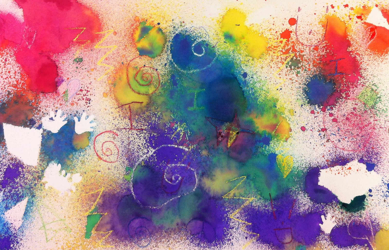 RL Arts Negative Prints & Watercolor Spray Paint