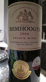 Wine Review of 2006 Remhoogte Estate Wine from WO Simonsberg-Stellenbosch, South Africa