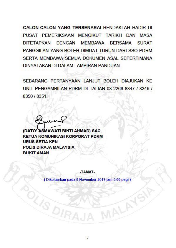 Pengambilan Polis Bukit Aman