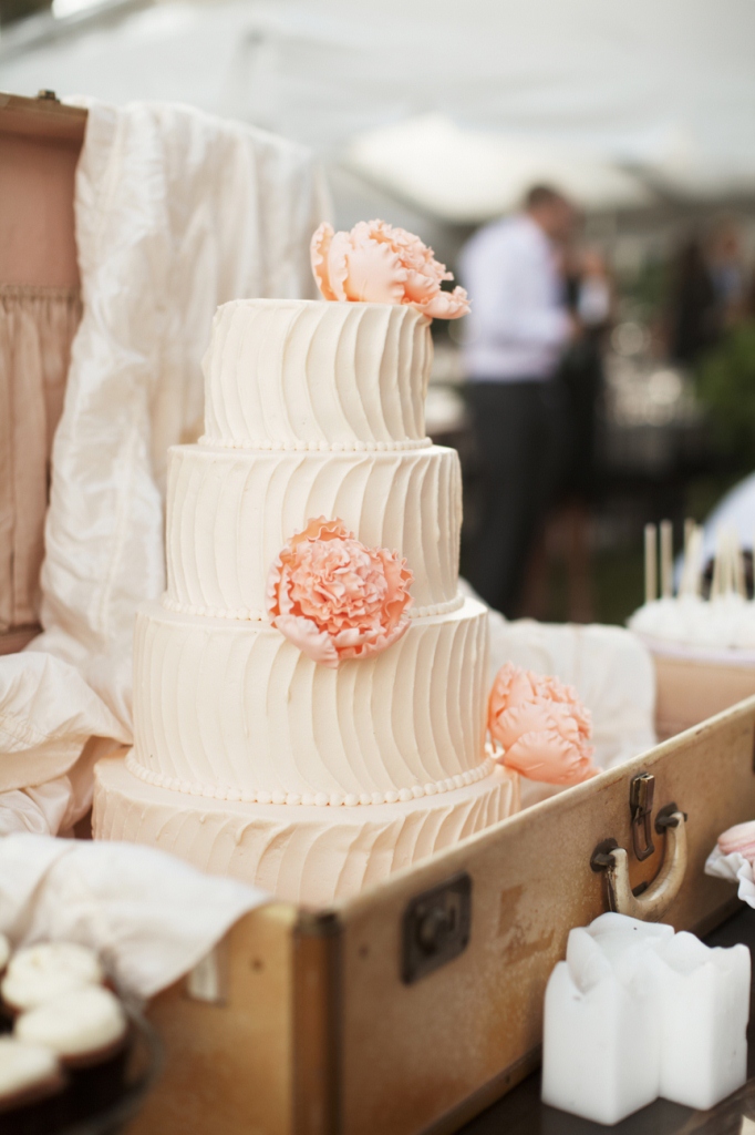 cocoa & fig Twin Cities Wedding Mini Dessert Table and 4 Tier Cake