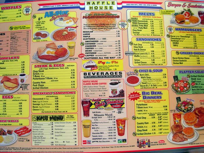 Online menu of waffle house restaurant, enterprise, alabama, 36330 Castles Made of Sand: I feel waffle about it all