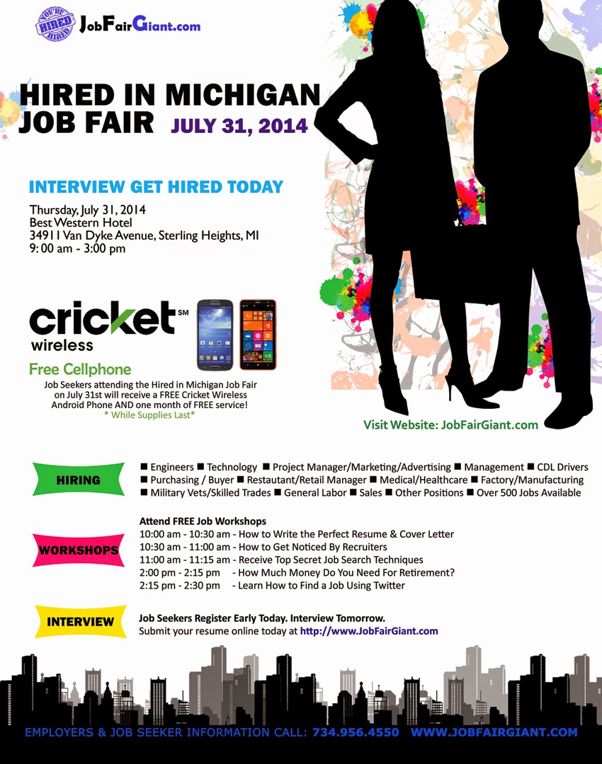 Job Fair Press Release Michigan Job Fair July 31