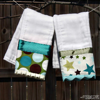 Boutique Burp Cloths for Baby Boys and Girls at SweeterThanSweets on Etsy