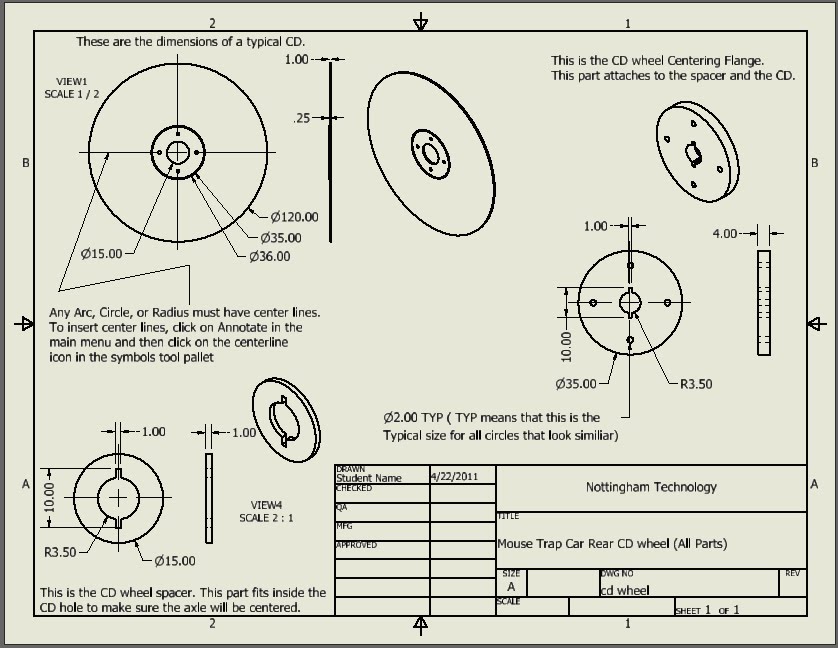Nottingham technology ii design and drawing for production term 4 