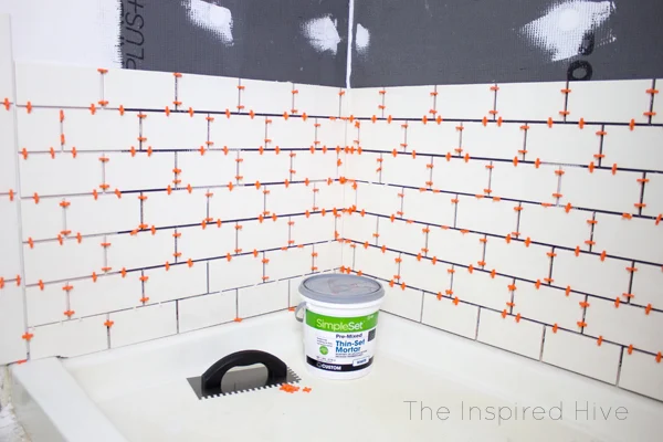 Installing shower tile