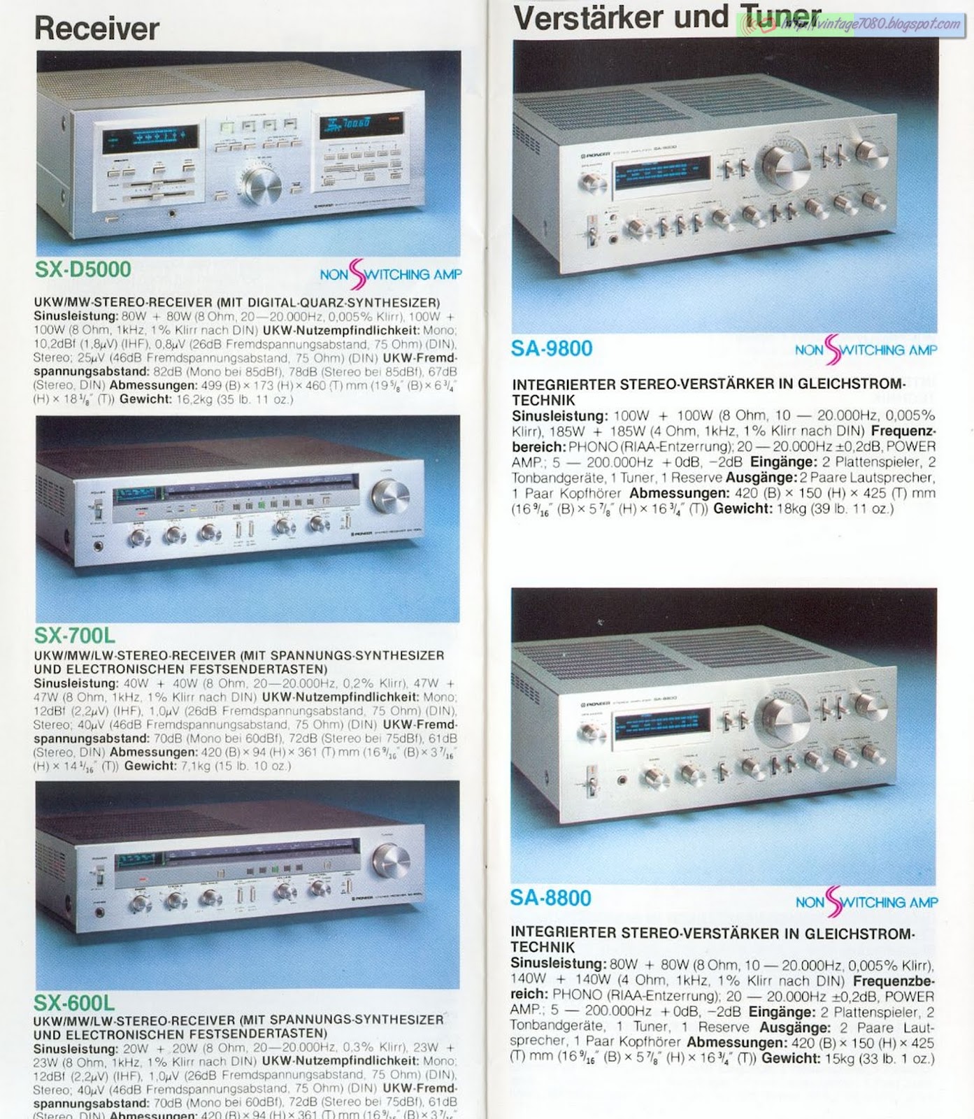 Vintage 70 80 Pioneer 43 Catálogo 1980