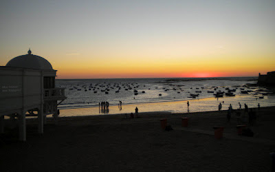 Anochecer en "La Caleta" (Cádiz)