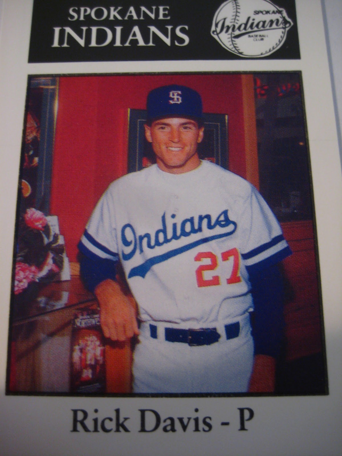 Baseball Cards Come to Life! 1989 Spokane Indians at the mall Rick Davis