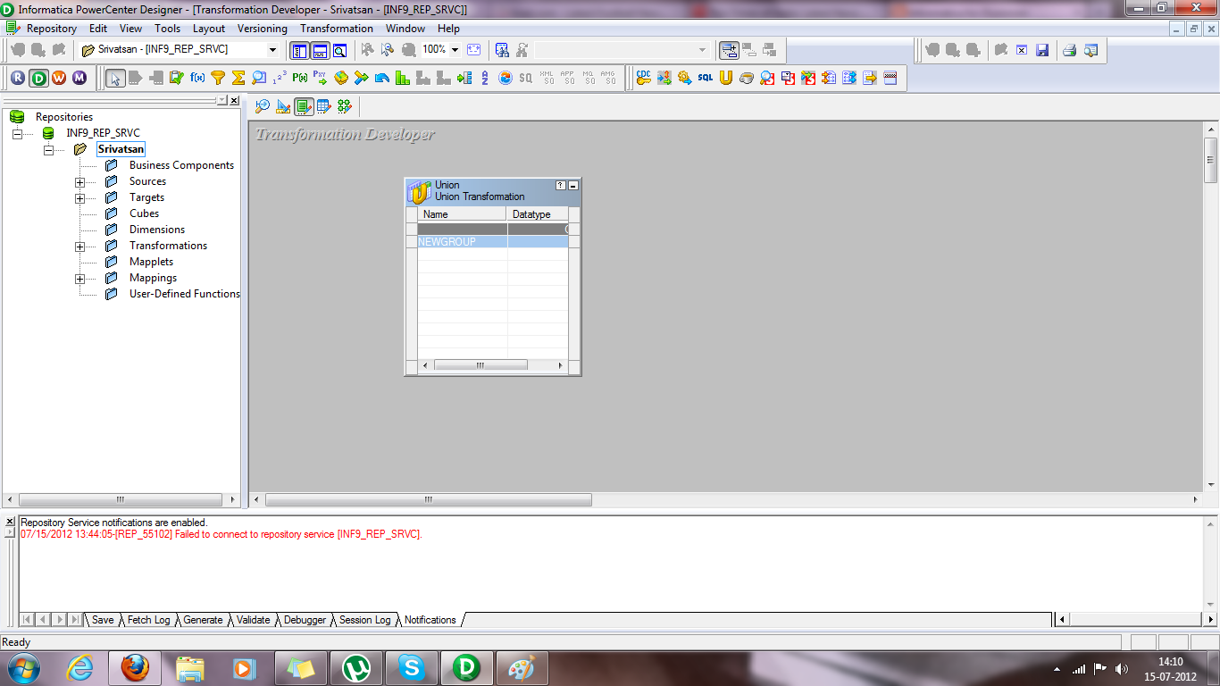 Informatica and Boxi for Dummies Union Transformation
