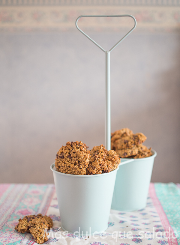 Galletas saludables de avena y chocolate