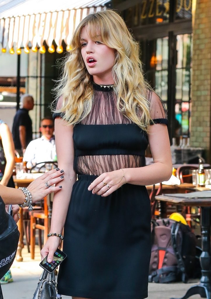 Georgia May Jagger Wears a Sheer Black Dress in NYC