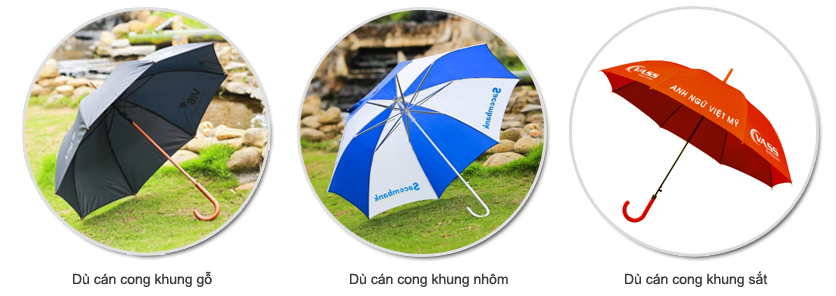 Dù cầm tay cán cong
