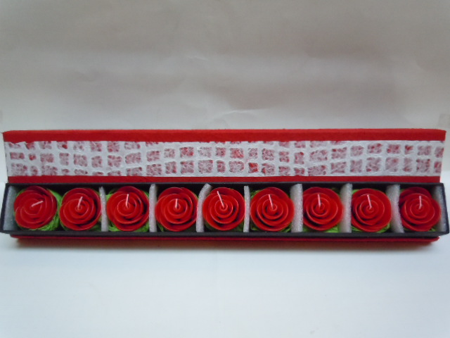 Gift Box Candles 2 Red Rose Scented Floating Candles 6 Pack Or 9 Pack 