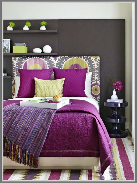 interior design bedroom colors, purple color for women bedroom that