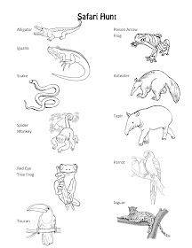 safari hunt coloring page