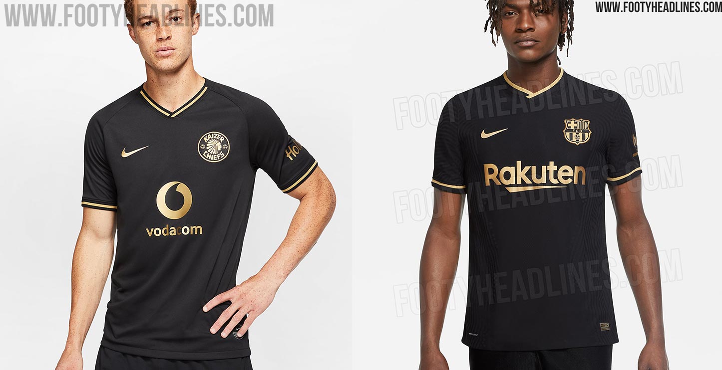 Kaizer Chiefs Reacts To 'Identical' Black / Gold Barcelona Kit - Footy  Headlines