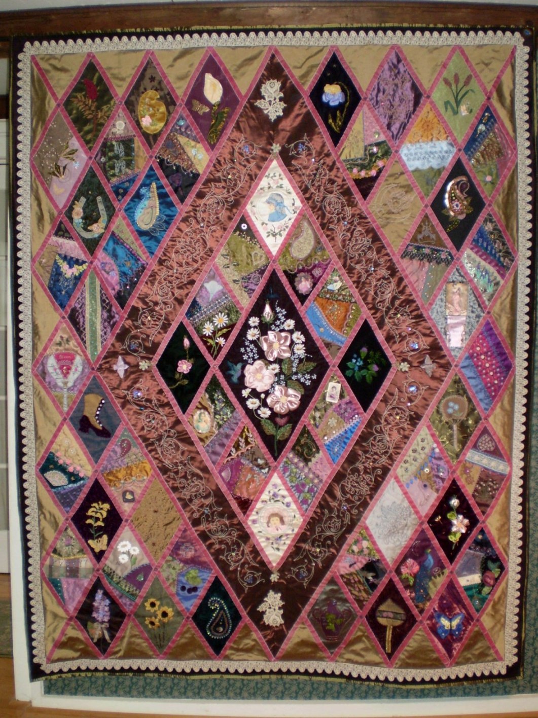 Betty Pillsbury & Green Spiral Herbs Crazy Quilt Classes by Betty
