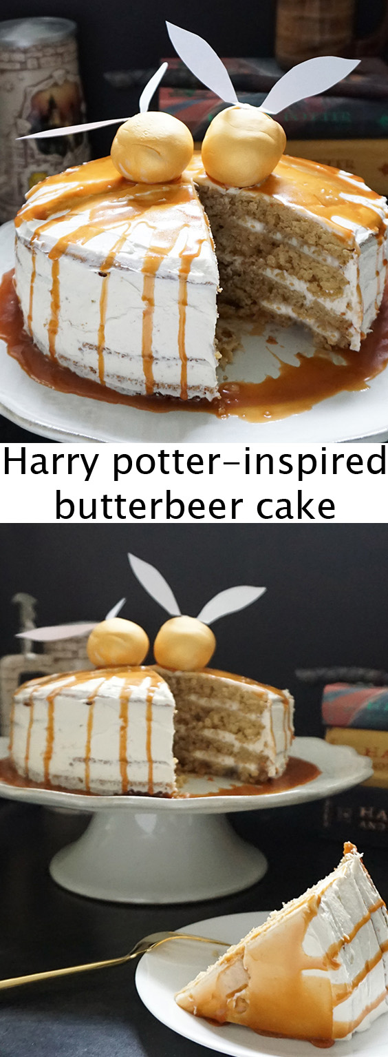 Thereáre á lot of things háppening with this butterbeer cáke recipe thebutterbeerflávored cáke