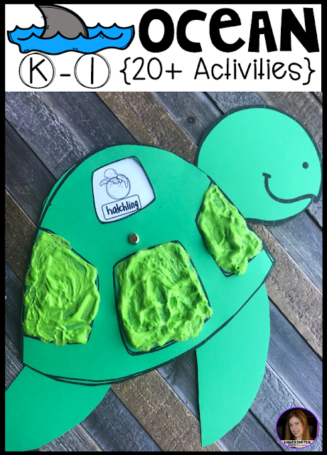 Ocean Activities, Centers and Crafts for kindergarten is the perfect unit for young learners that love learning about animal life. This unit is based around essential question and contains real photos, anchor charts, large and small group as well as independent writing and centers to reinforce concepts and fun hands on craftivities that students will love!