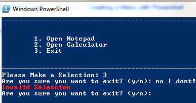 Powershell Scripting: Creating a Menu with Powershell
