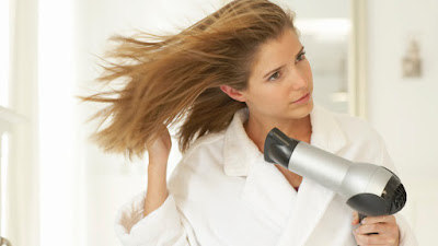 Hair loss due to blow drier stop blow drier in wet hair,excessive heat damages the hair.