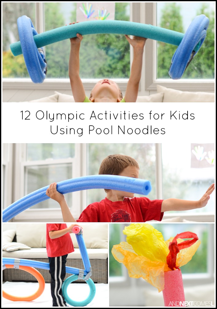 12 Olympic Activities for Kids Using Pool Noodles | And Next Comes L