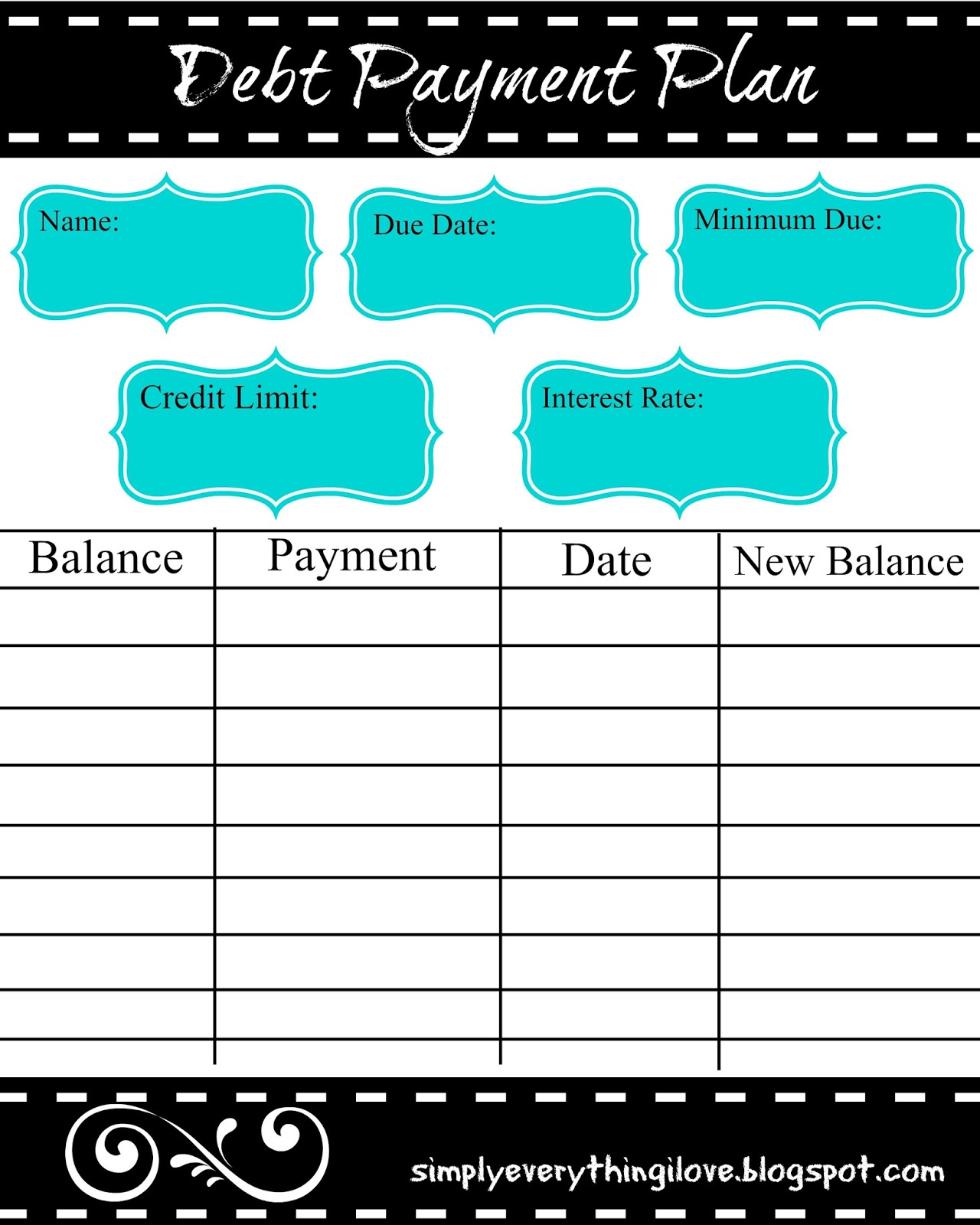 Debt Free Printable