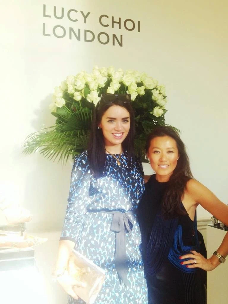 London fashion blogger Emma Louise Layla meeting shoe designer Lucy Choi and checking out her new collection at Somerset House