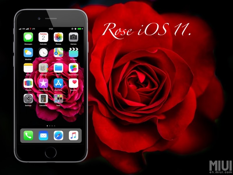  Rose iOS 11.3.2 Theme Xiaomi
