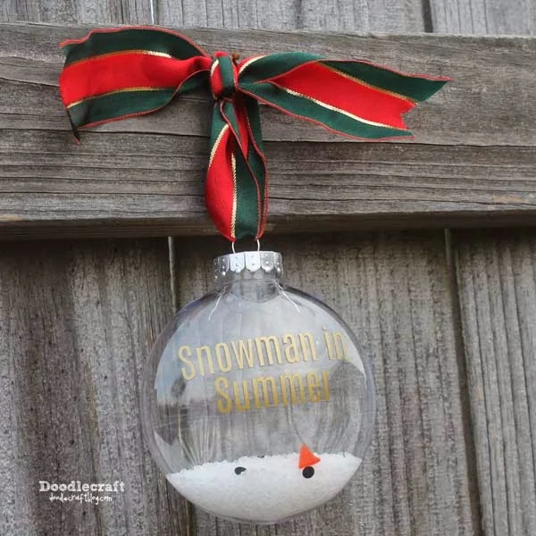 Melted snowman Olaf from Frozen, snowman in Summer, Christmas tree ornament craft
