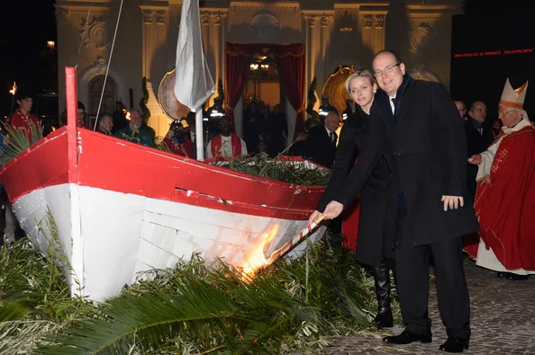 Prince Albert and Princess Charlene attended the Sainte-Devote ceremony in Monaco.