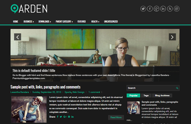 Arden blogger template Arden blogger template