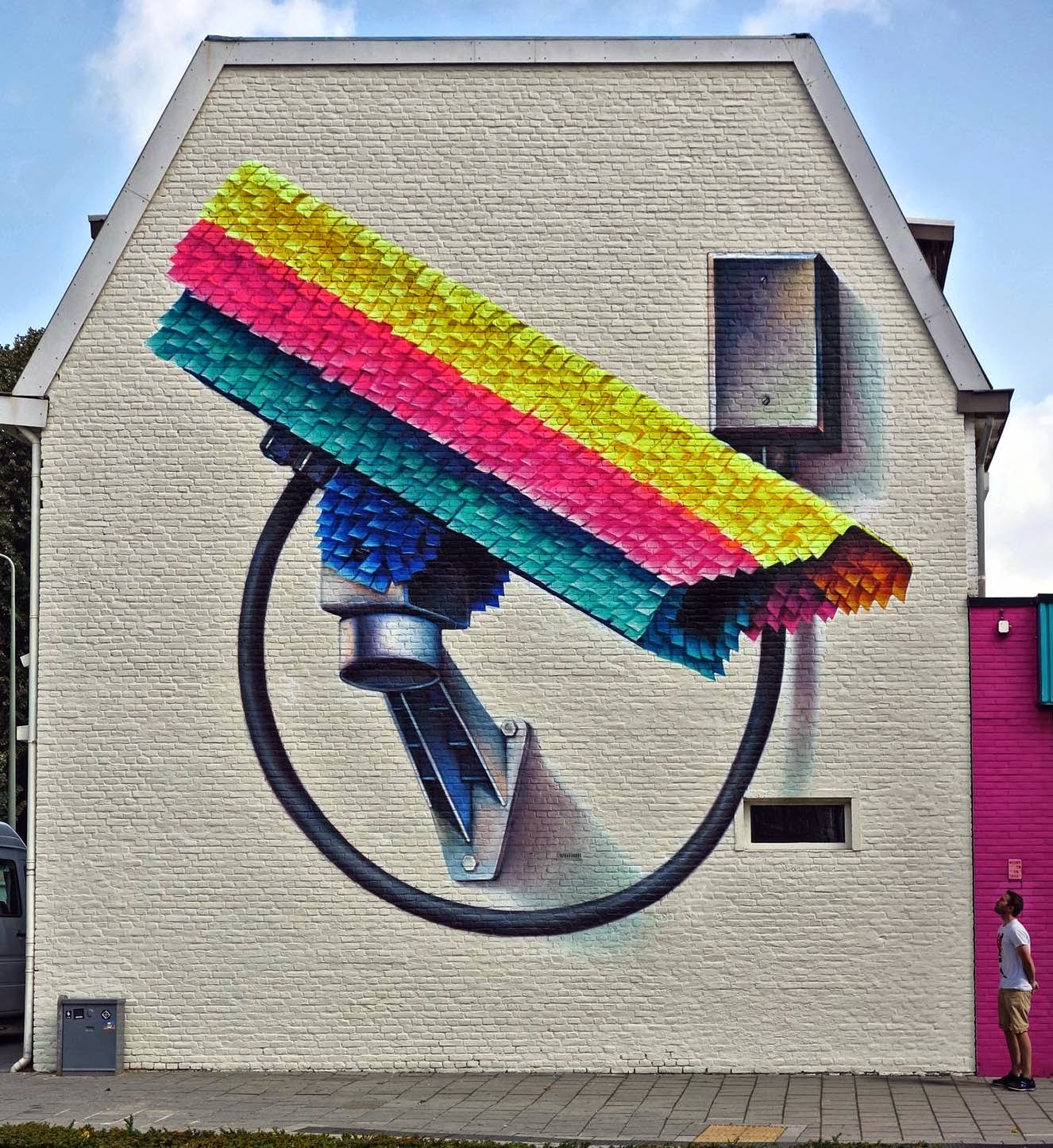 The Heerlen street art mural project is coming to an end with yet another brilliant new piece from Super-A.