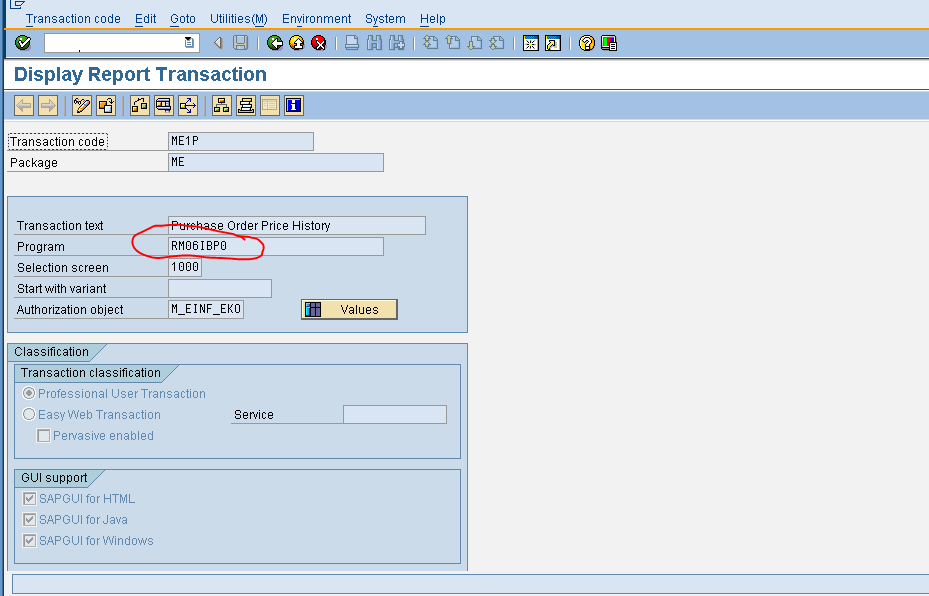 SAP TECH ME1P ( Pricing History of Materials )