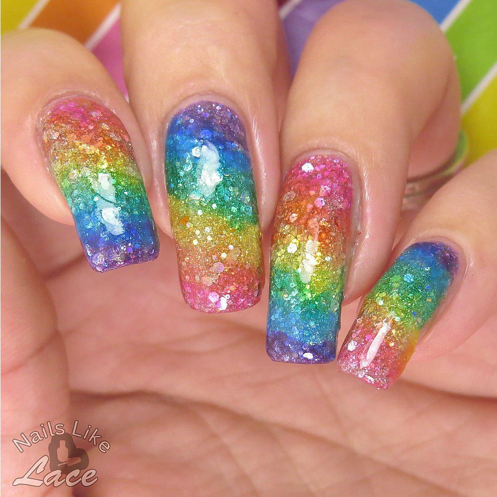 NailsLikeLace: The Digit-al Dozen does All that Glitters: Rainbow ...