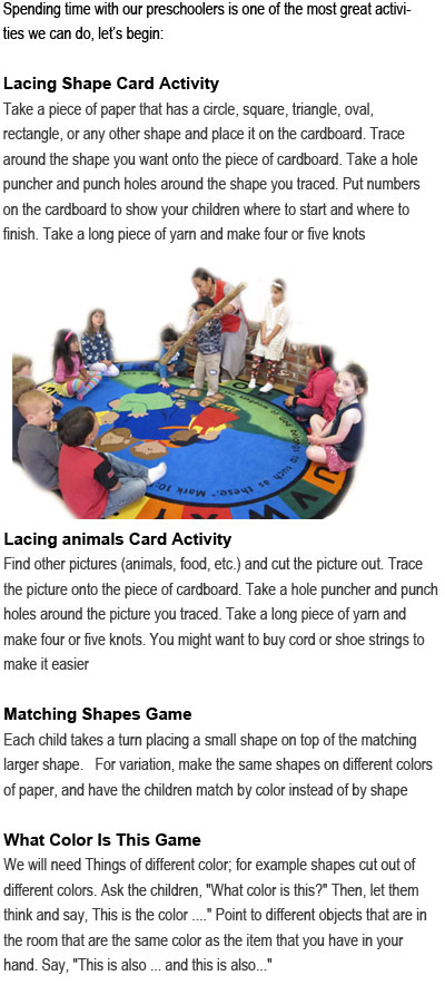 activities for preschoolers