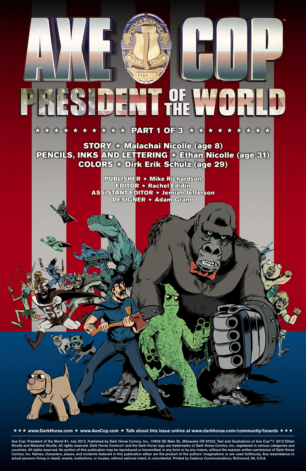 Read online Axe Cop: President of the World comic -  Issue #1 - 2